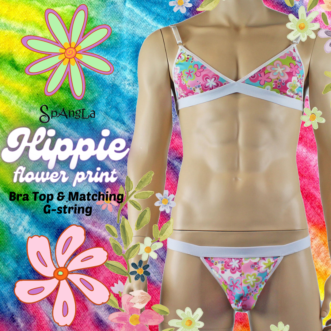 That 1960s Feel Comes Alive in a Pair of Bra Top & G-string by Spangla!