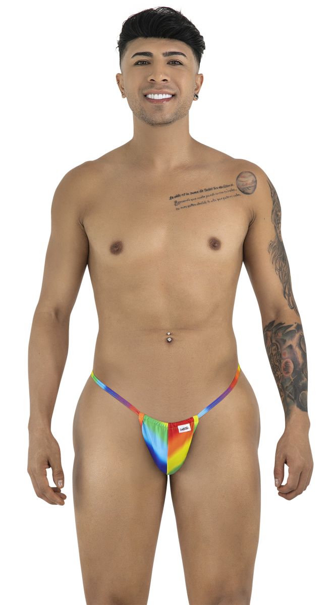 CandyMan 9586 Mens Sexy G-string Thong Rainbow Print