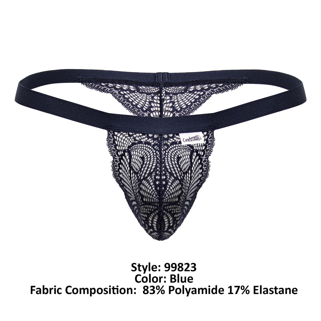 CandyMan 99823 Lace Thongs Blue