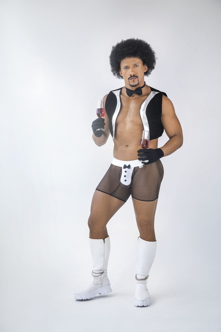 CandyMan 99834 Mens Tuxedo Trunks Costume Black & White