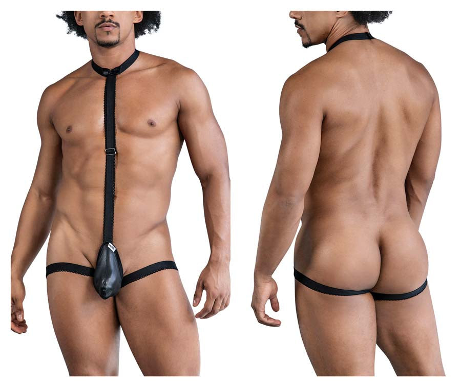 CandyMan 99839 Mens Tie Thong Harness Costume Black