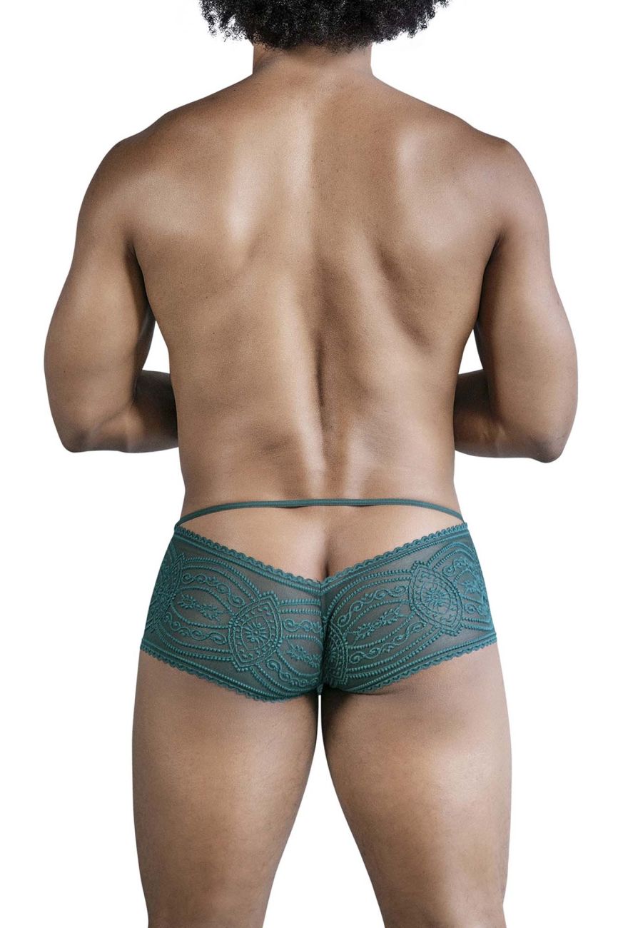 CandyMan 99857 Mens Sexy Lace Trunks Green
