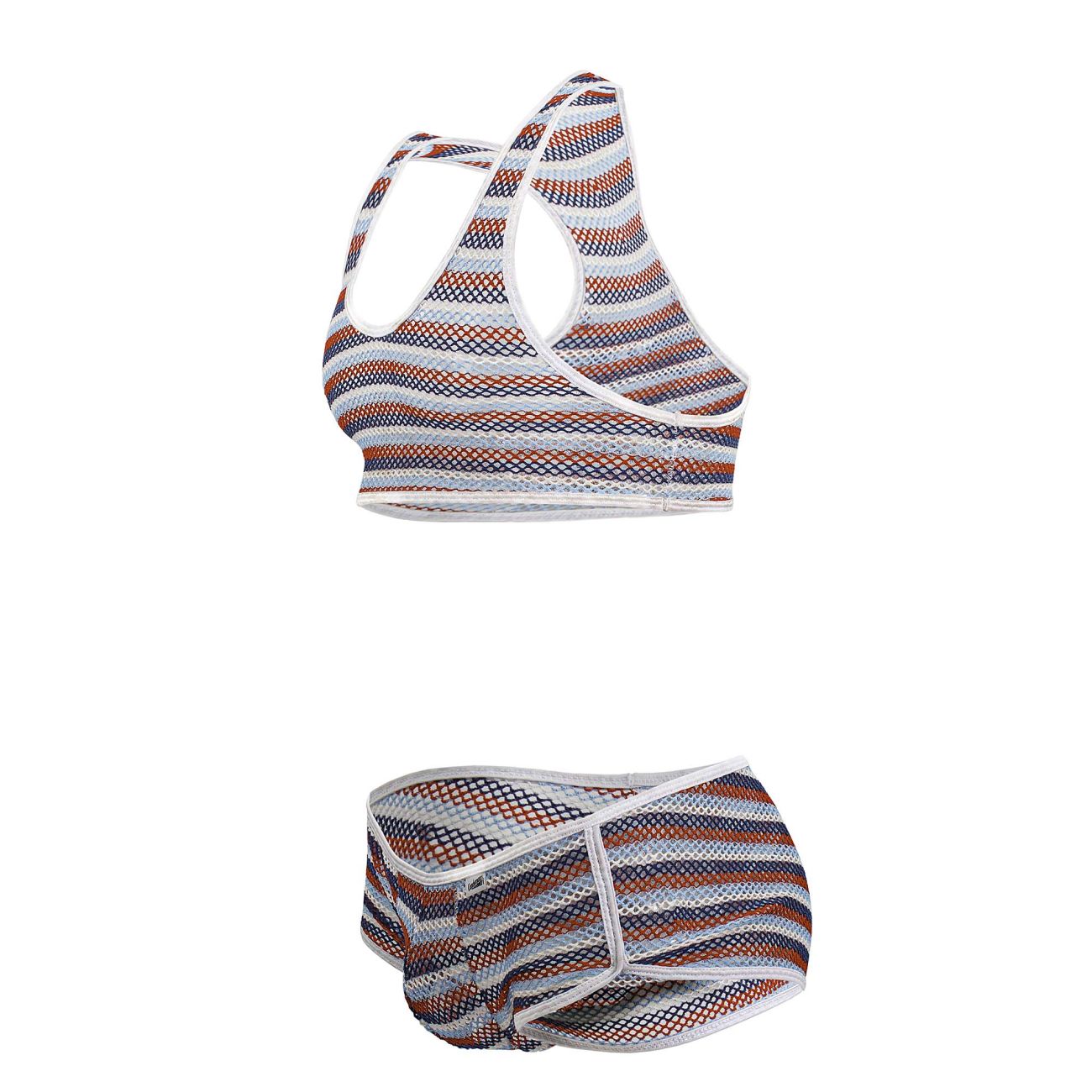 CandyMan 99859 Mens Sexy Two Piece Outfit Stripes