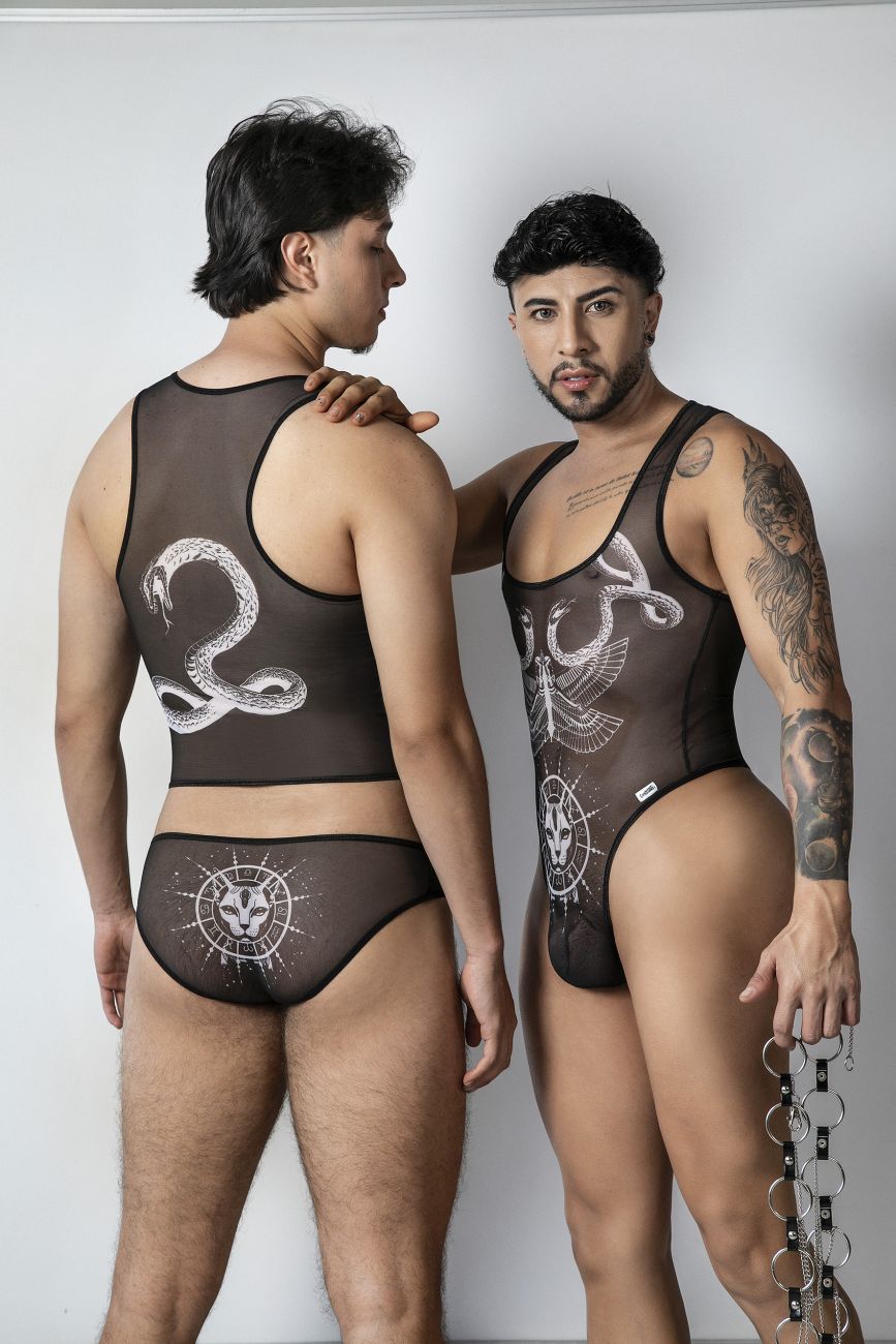 CandyMan 99871 Egyptian Mens Sexy Briefs Black-White
