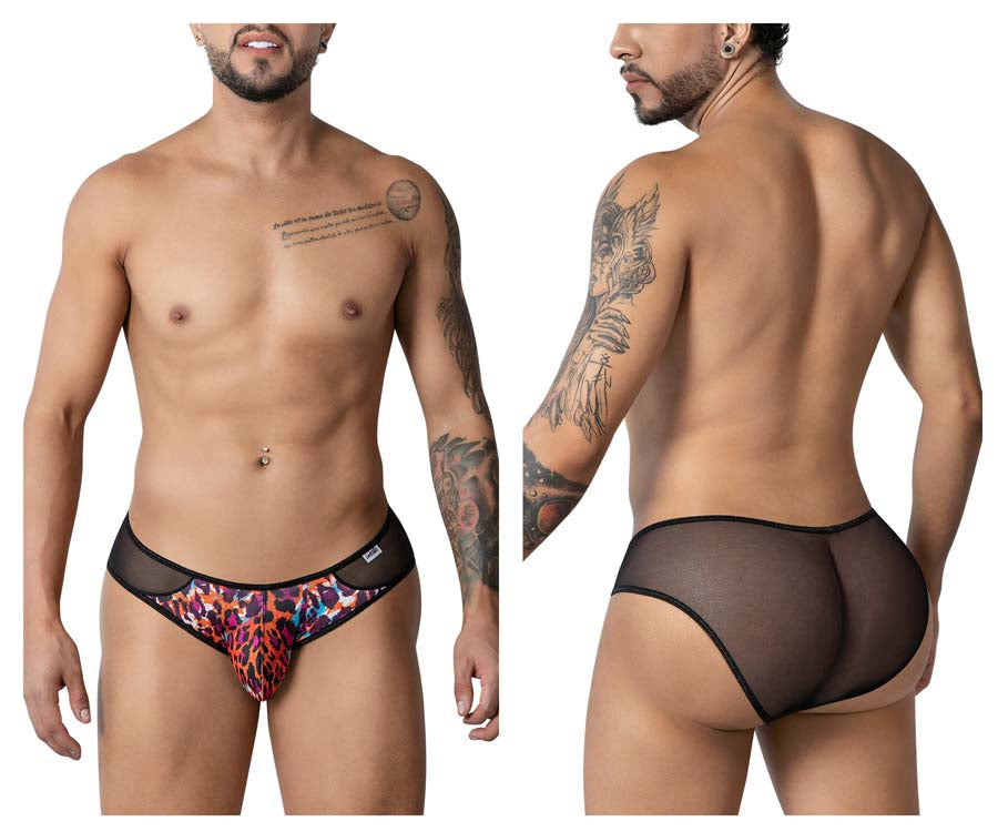 CandyMan 99879 Mens Vibrant Leopard Briefs Animal Print