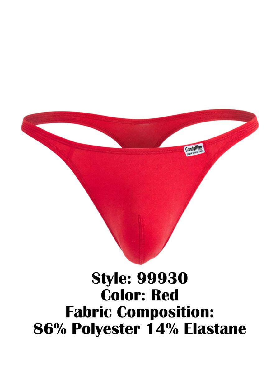 CandyMan 99930 Male Simple & Sleek Thongs Red