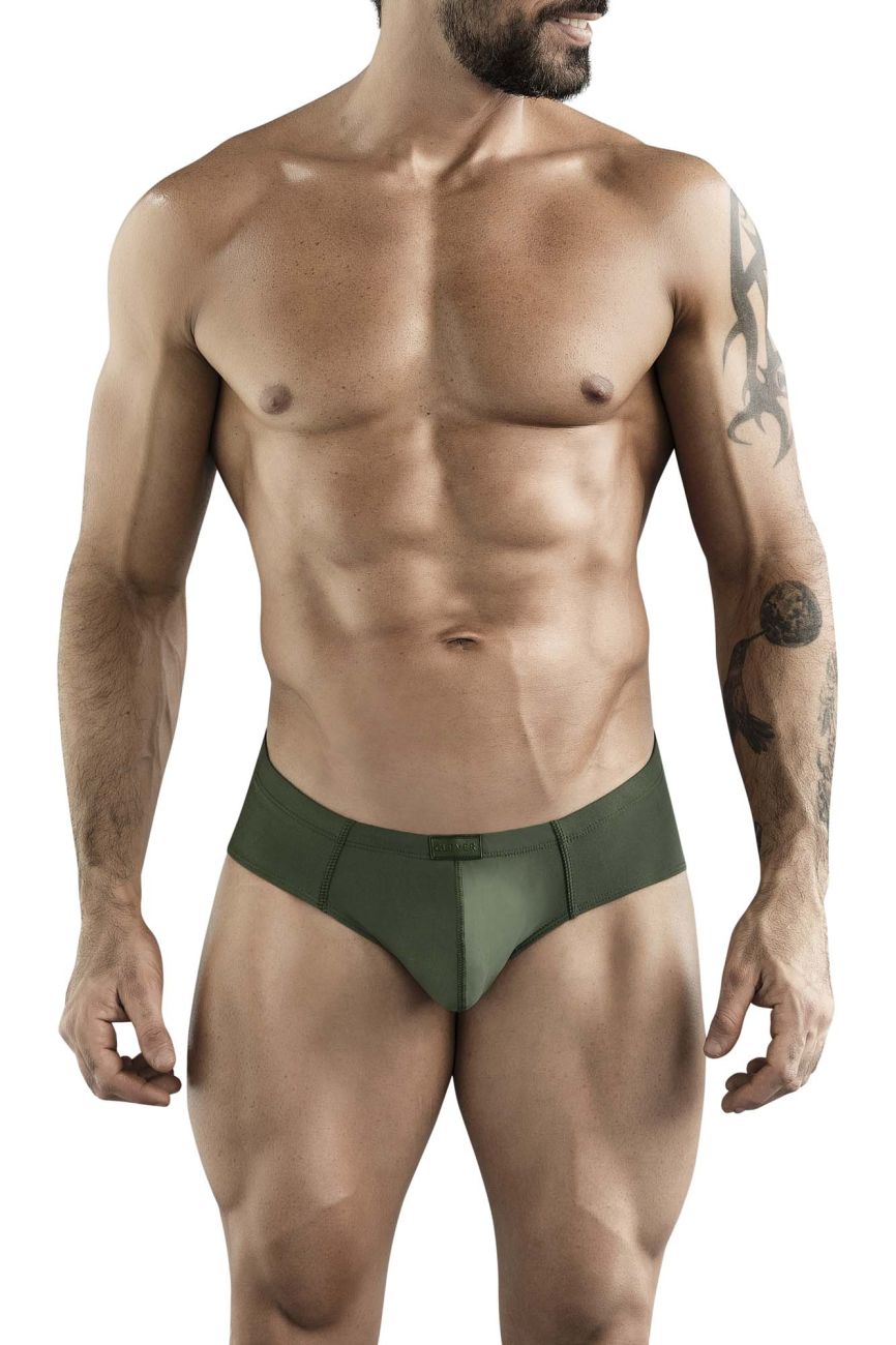 Clever 1781 Maya Mens Minimalist Look Briefs Dark Green