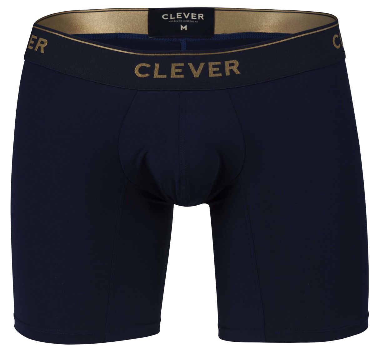 Clever 2027 Valladolid Mens Sleek Long Leg Boxer Briefs Dark Blue