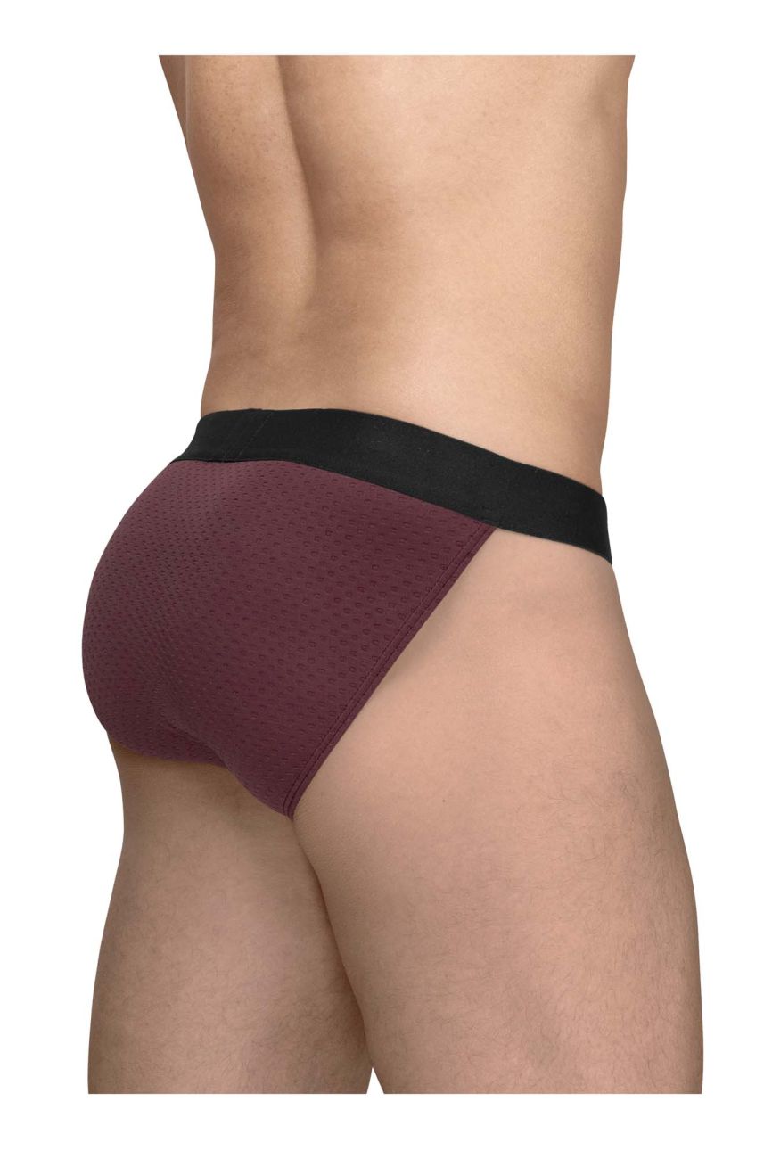 ErgoWear EW1794 MAX FLOW Mens Sleek Bikini Brief Burgundy