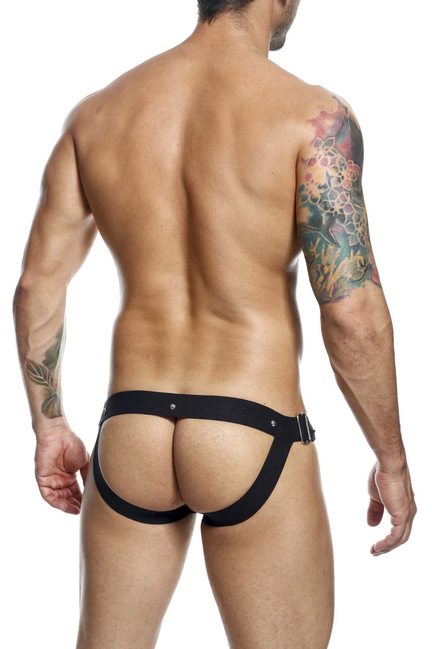 MaleBasics DMBL03 DNGEON Snap Vinyl Look Jockstrap Black