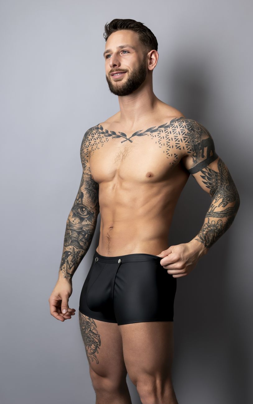 Male Power 120-298 Oh Snap Snap Off Front Short Black
