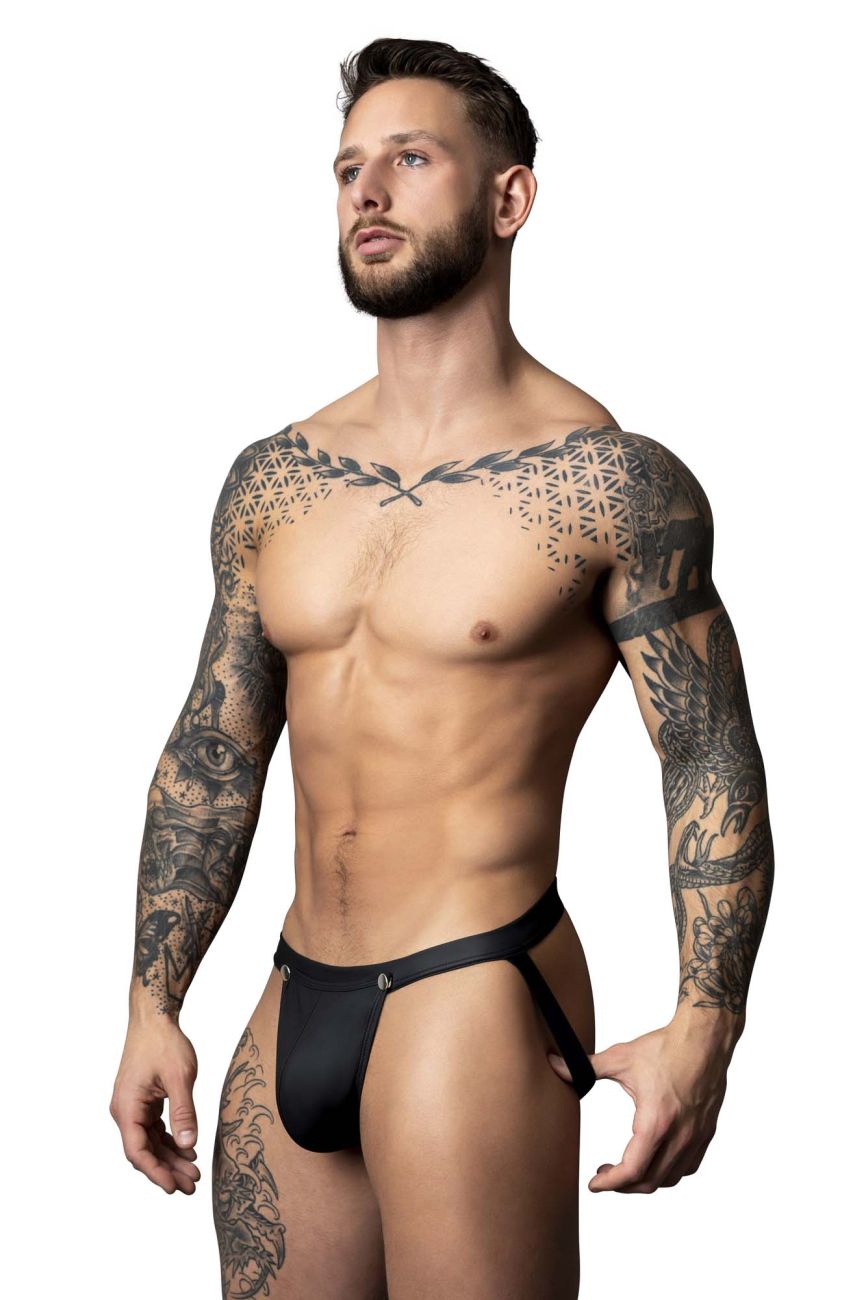 Male Power 346-298 Oh Snap Snap Off Front Jock Black