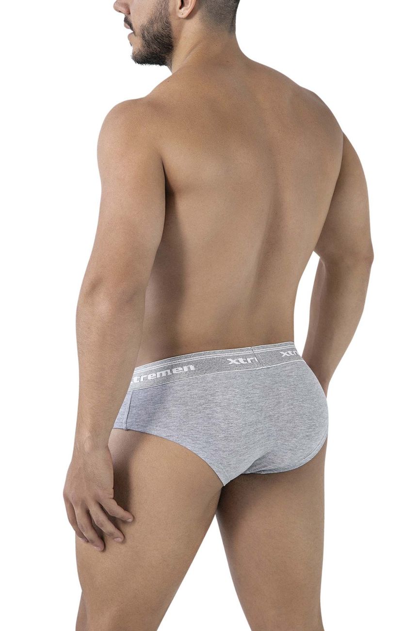 Xtremen 41315 Mens Cotton Blend Wide Side Briefs Jasper Gray