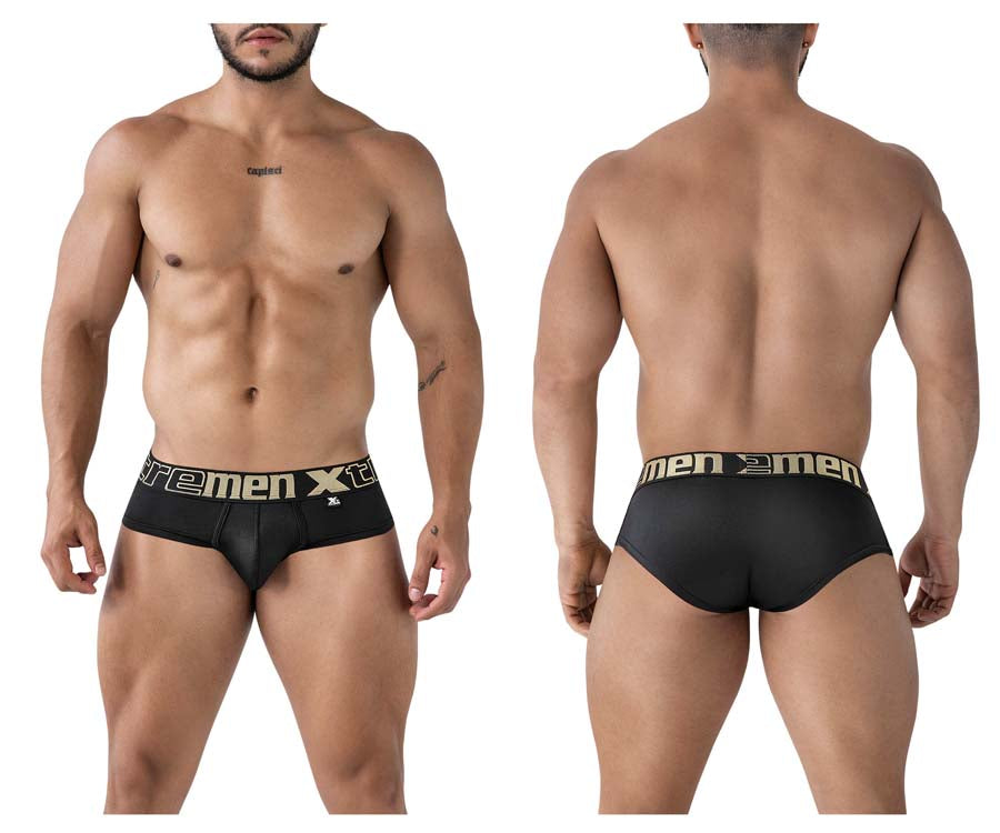 Xtremen 41316 Mens Comfortable Microfiber Briefs Black