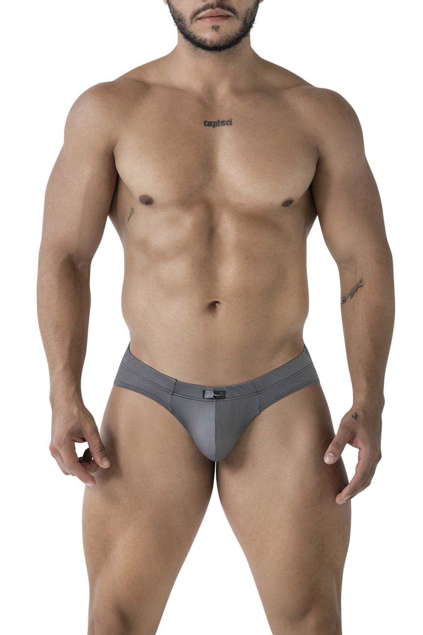 Xtremen 91207B Microfiber Mens Silky Briefs Gray