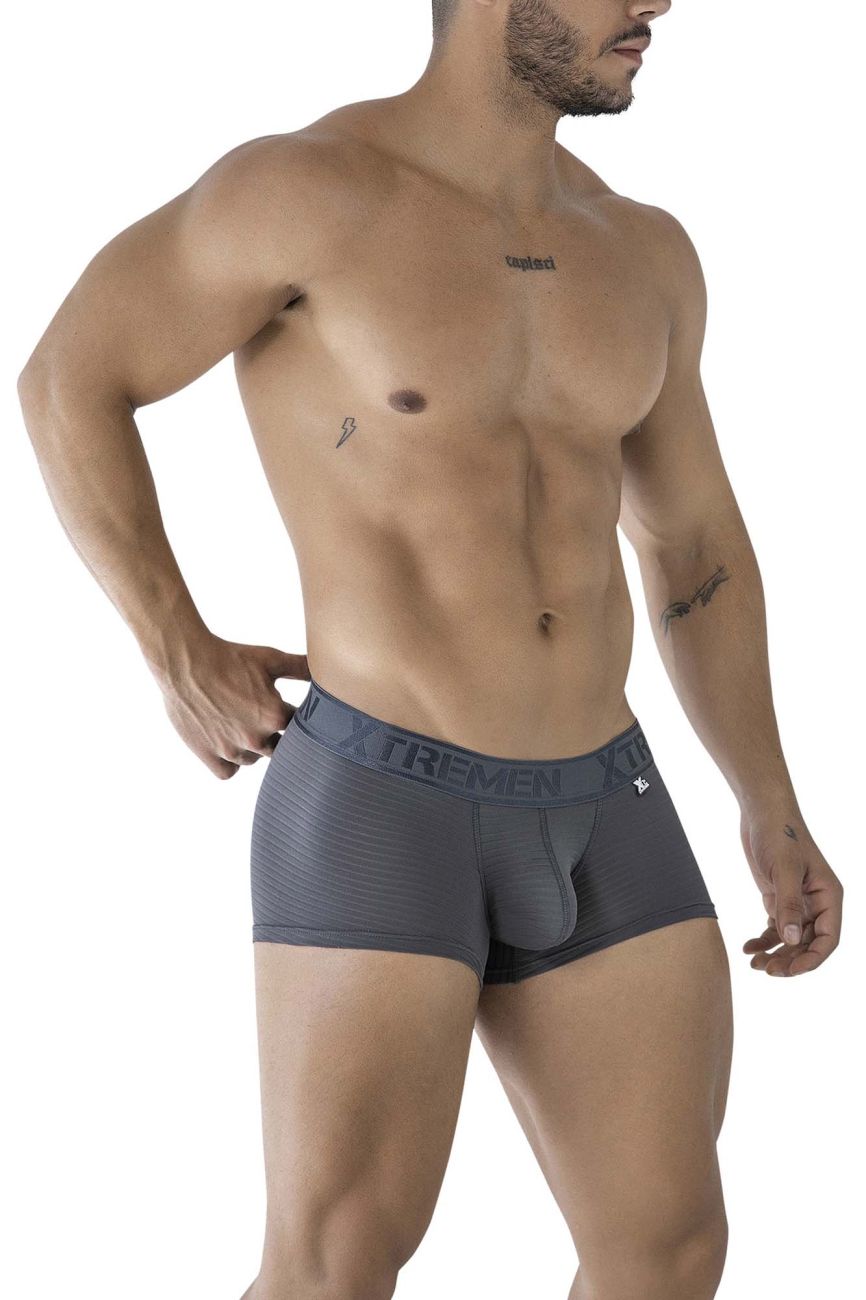 Xtremen 91209B Mens Soft and Supple Microfiber Trunks Gray