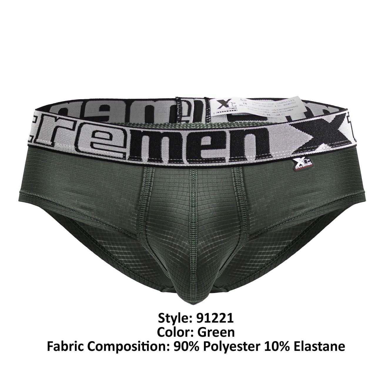 Xtremen 91221 Microfiber Mens Underwear Briefs Green