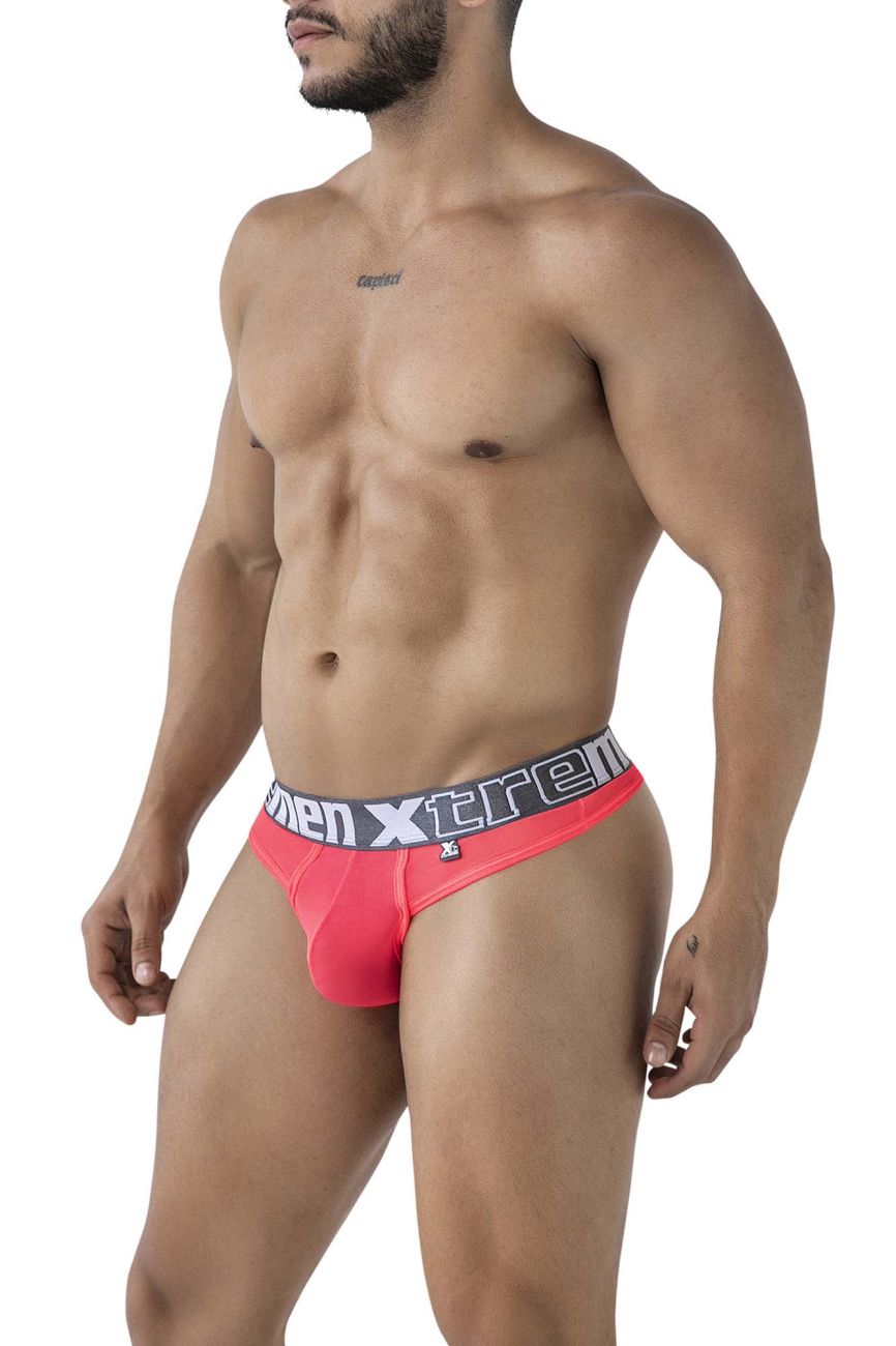 Xtremen 91235 Mens Sheer Microfiber Thong Fuchsia