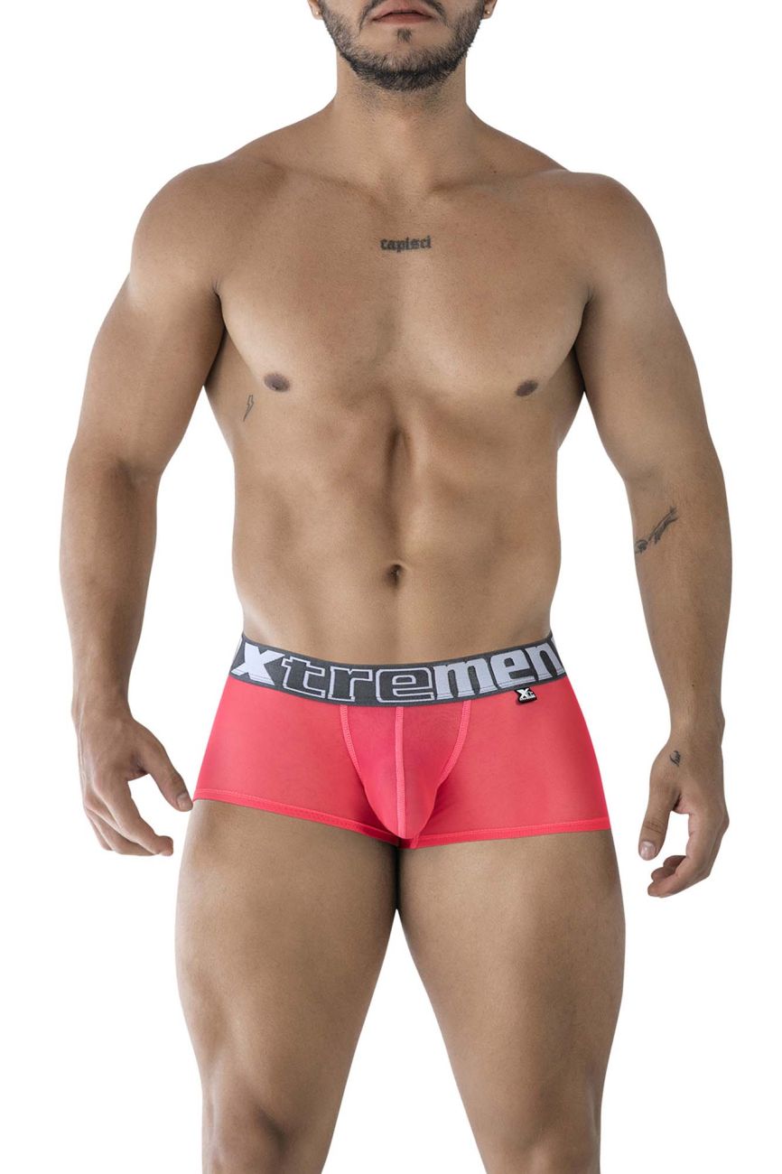 Xtremen 91237 Mens Sheer Microfiber Trunks Fuchsia