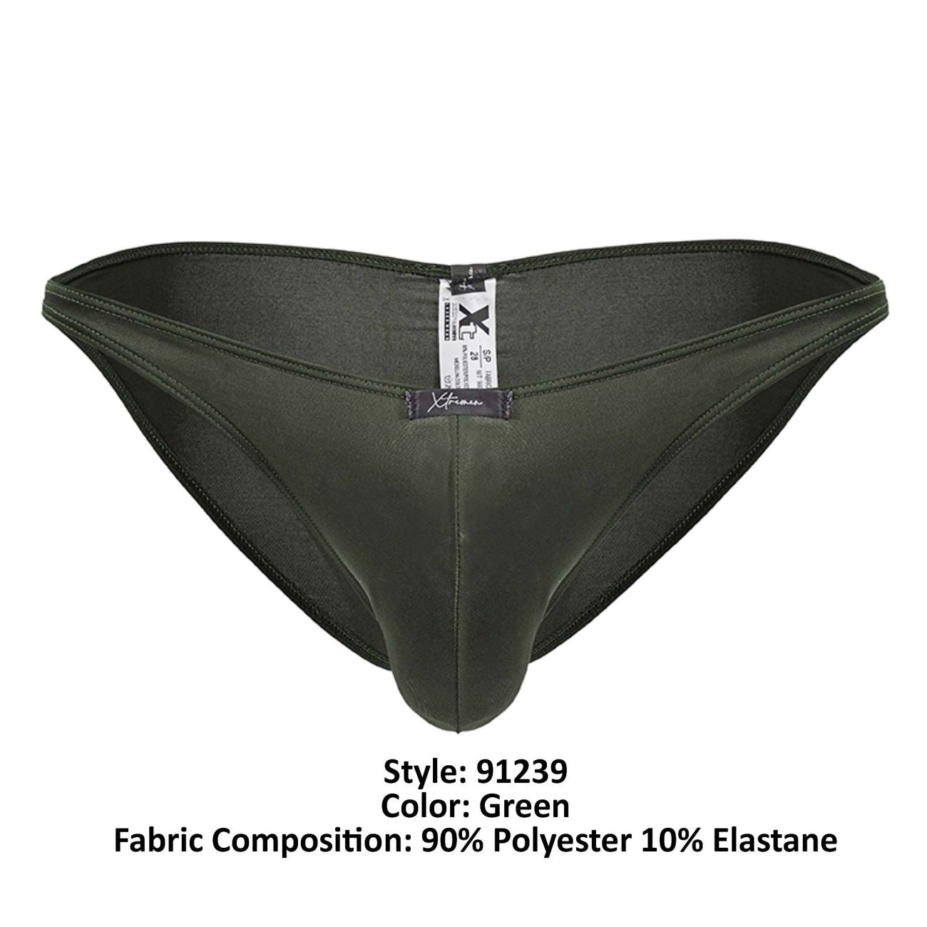 Xtremen 91239 Mens Ultra Comfortable Microfiber Bikini Green