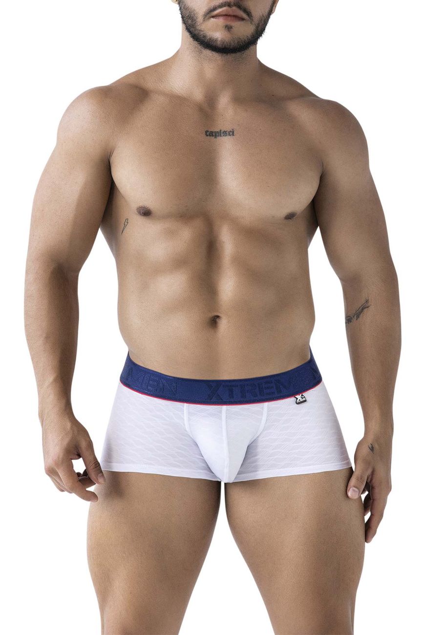 Xtremen 91243 Male Soft and Comfortable Microfiber Trunks White
