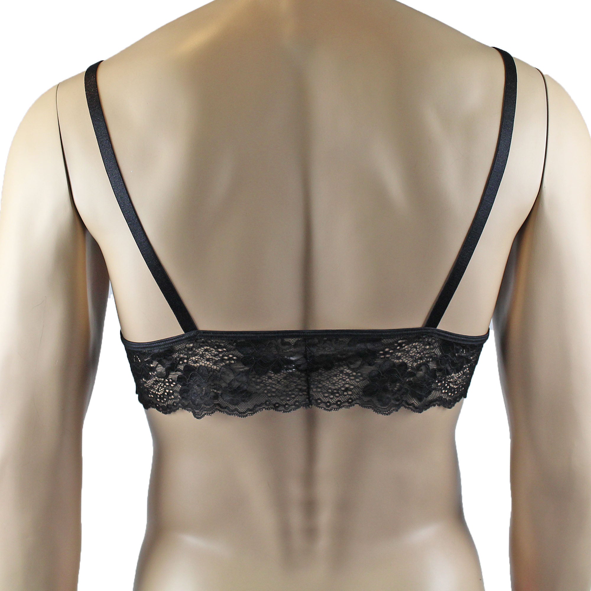 Mens Pink Polka Dot Lace Bra Top with Fun & Flirty Detail