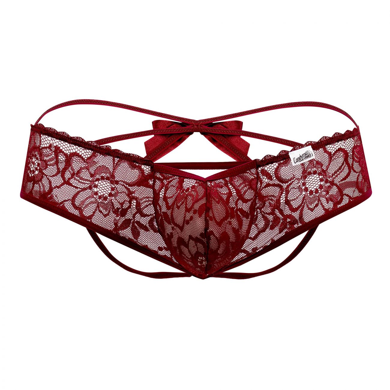 CandyMan 99535 Bow Jockstrap Burgundy