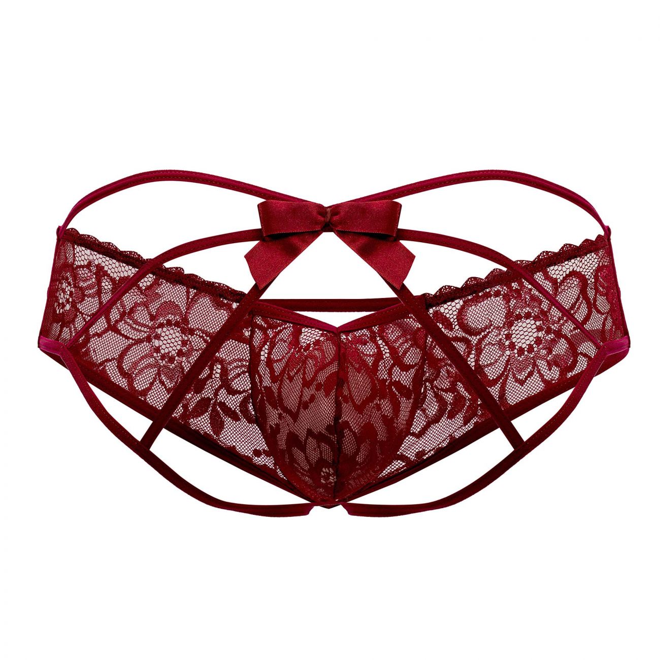 CandyMan 99535 Bow Jockstrap Burgundy