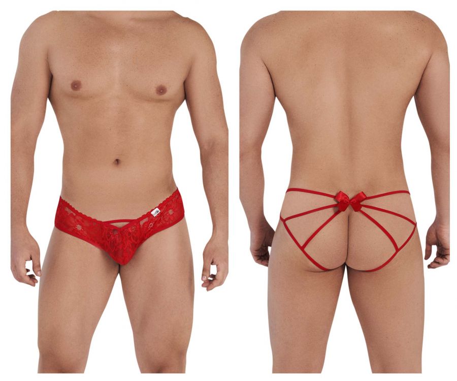 CandyMan 99535 Bow Jockstrap Red