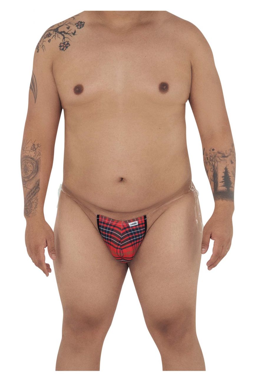 CandyMan 99571X Invisible Micro G-String Red Print Plus Sizes