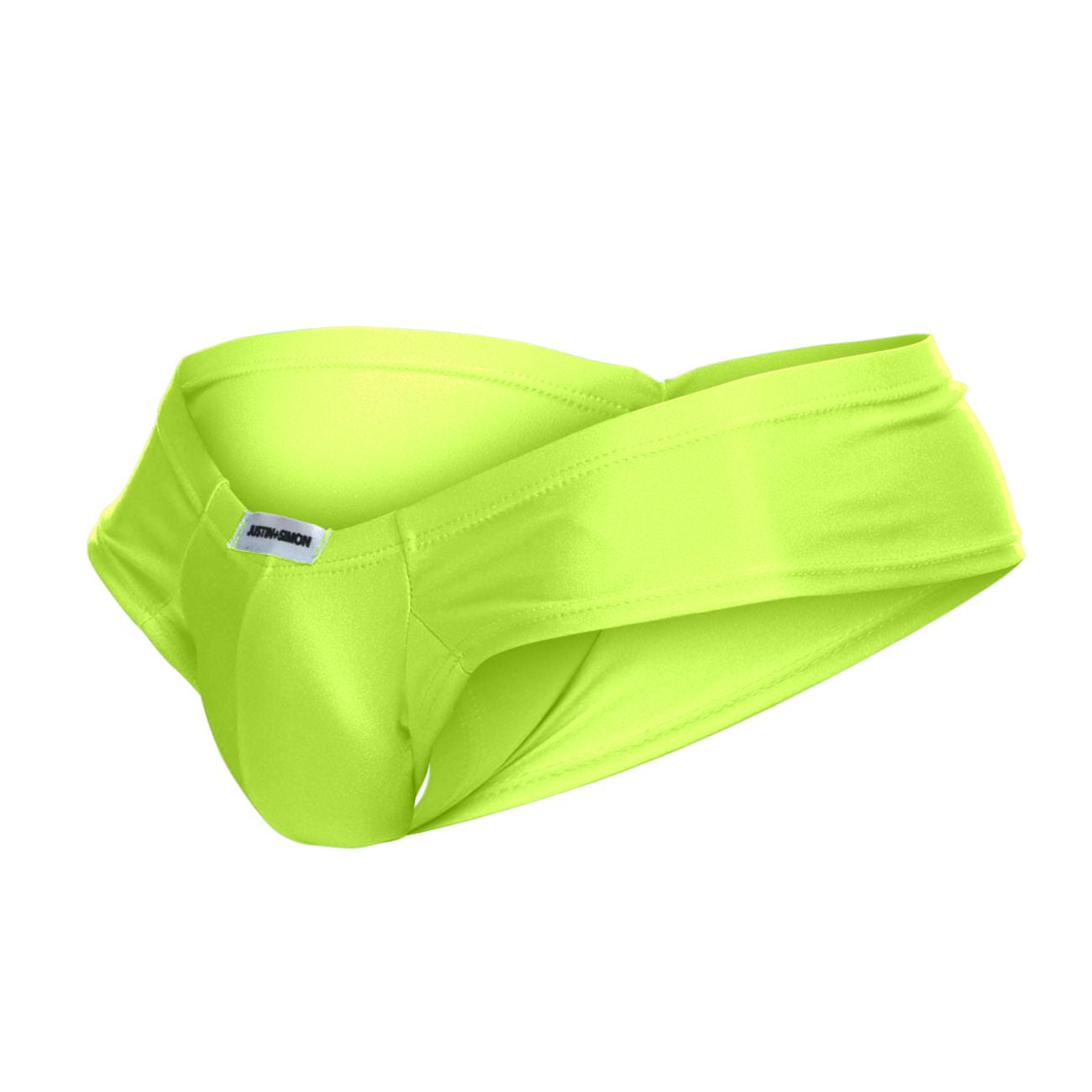 JUSTIN+SIMON XSJ22 Cheek Briefs Neon Green Plus Sizes