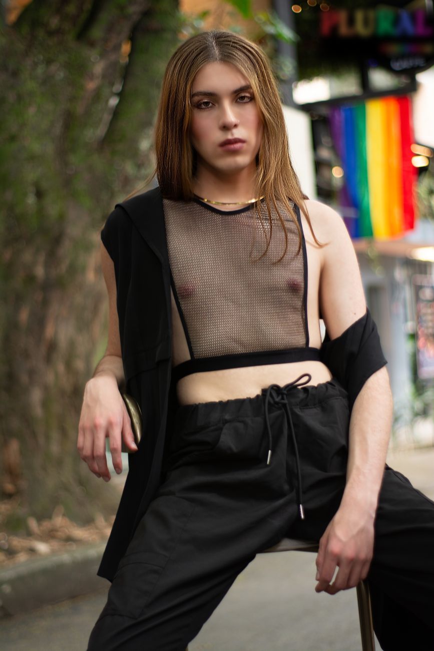 PLURAL PL007 Non-binary Underwear Crop Top Black