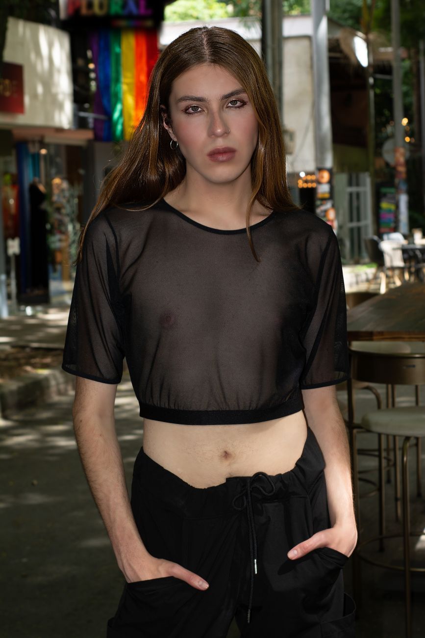 PLURAL PL009 Non-binary Underwear Crop Top Black