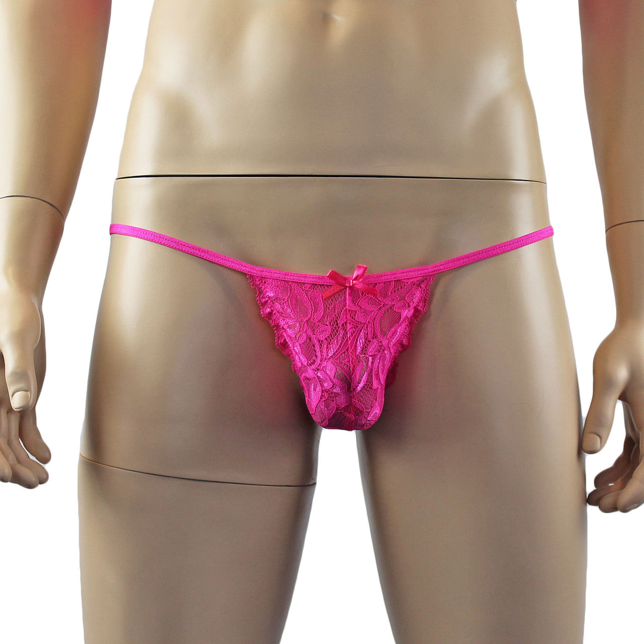 Mens Sexy Lace Camisole Top and Pouch G string (pink plus other colours)