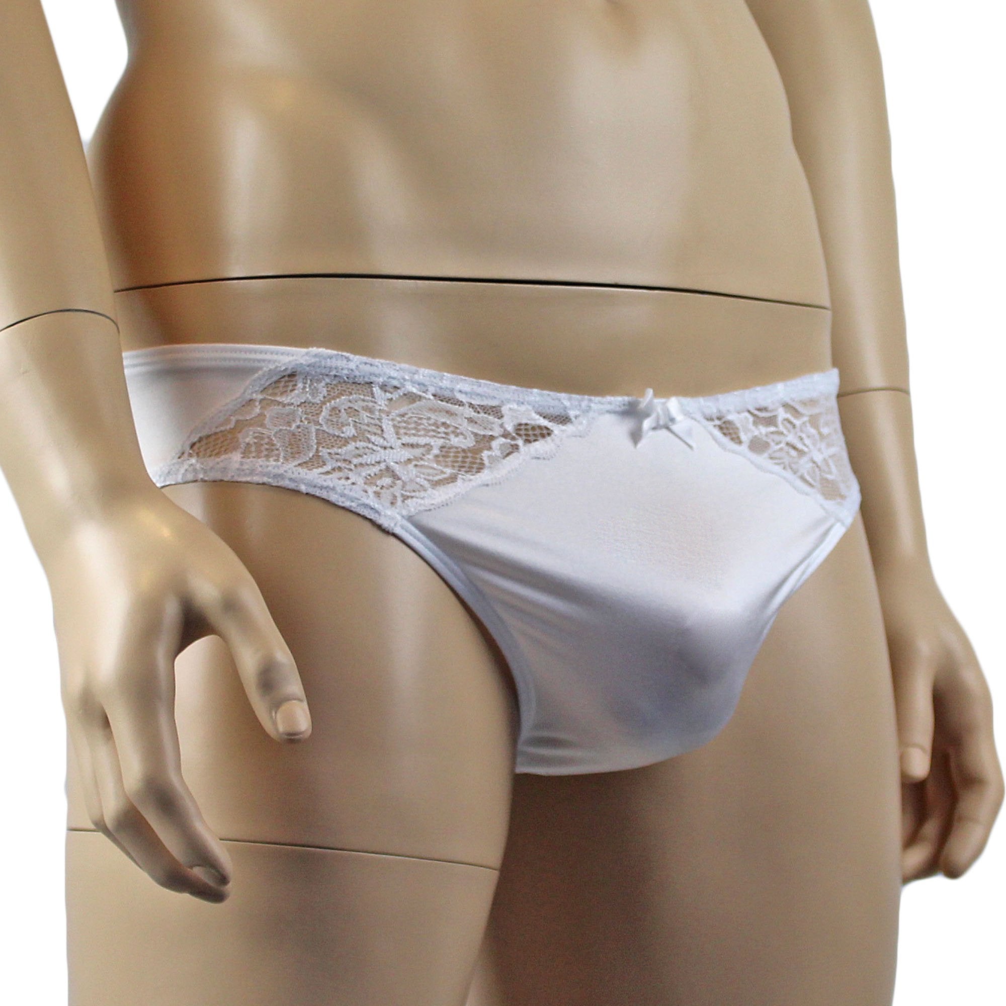 Male Romance Stretch Spandex Camisole Top & Brief for Lingerie Men White or Black