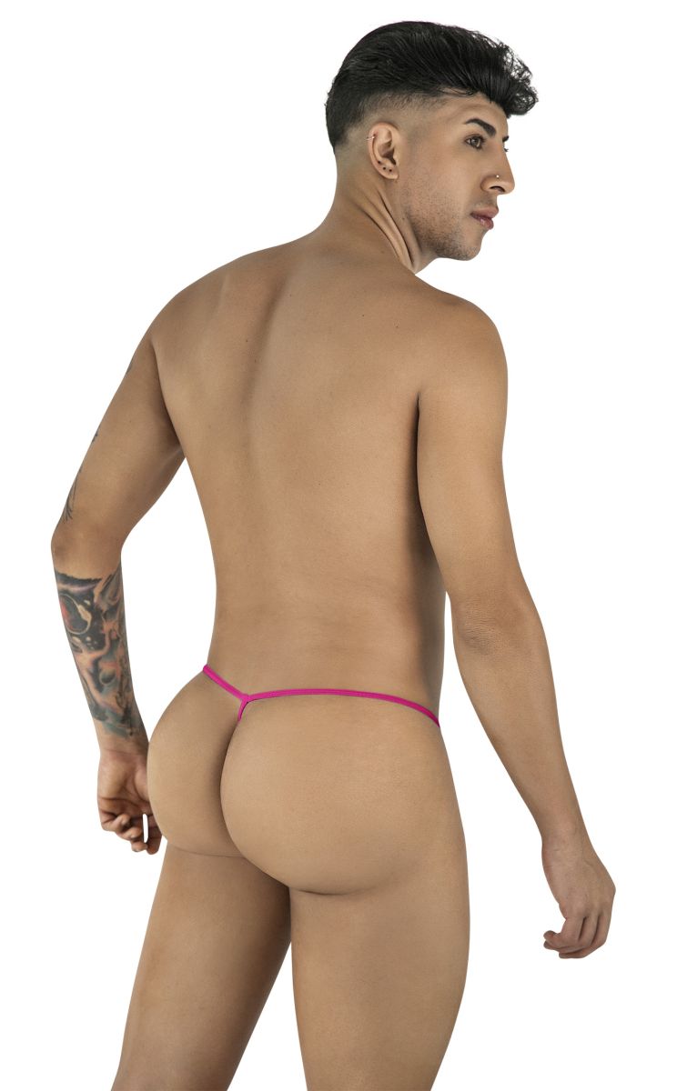 CandyMan 9586 Mens Sexy G-string Thong Magenta Mesh