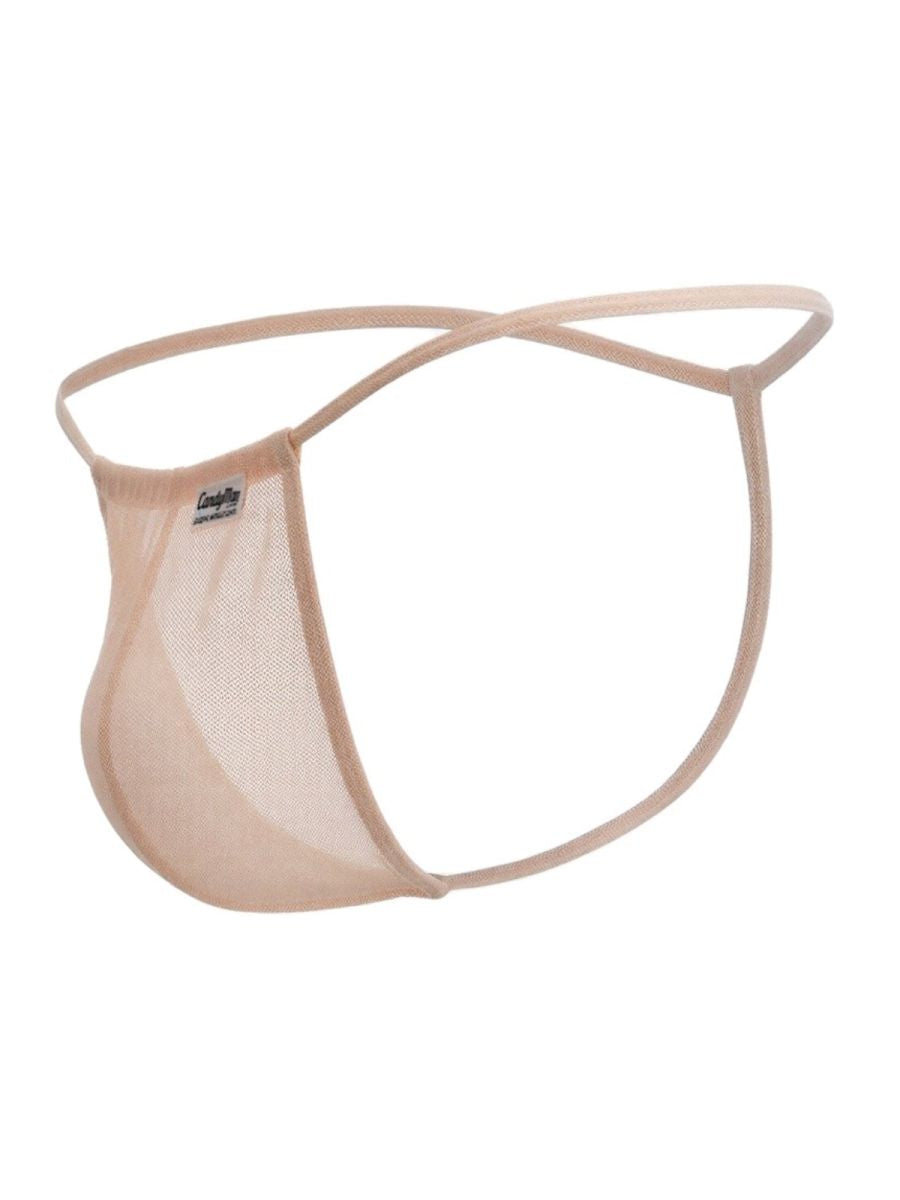 CandyMan 9586 Mens Sexy G-string Thong Tangerine Mesh