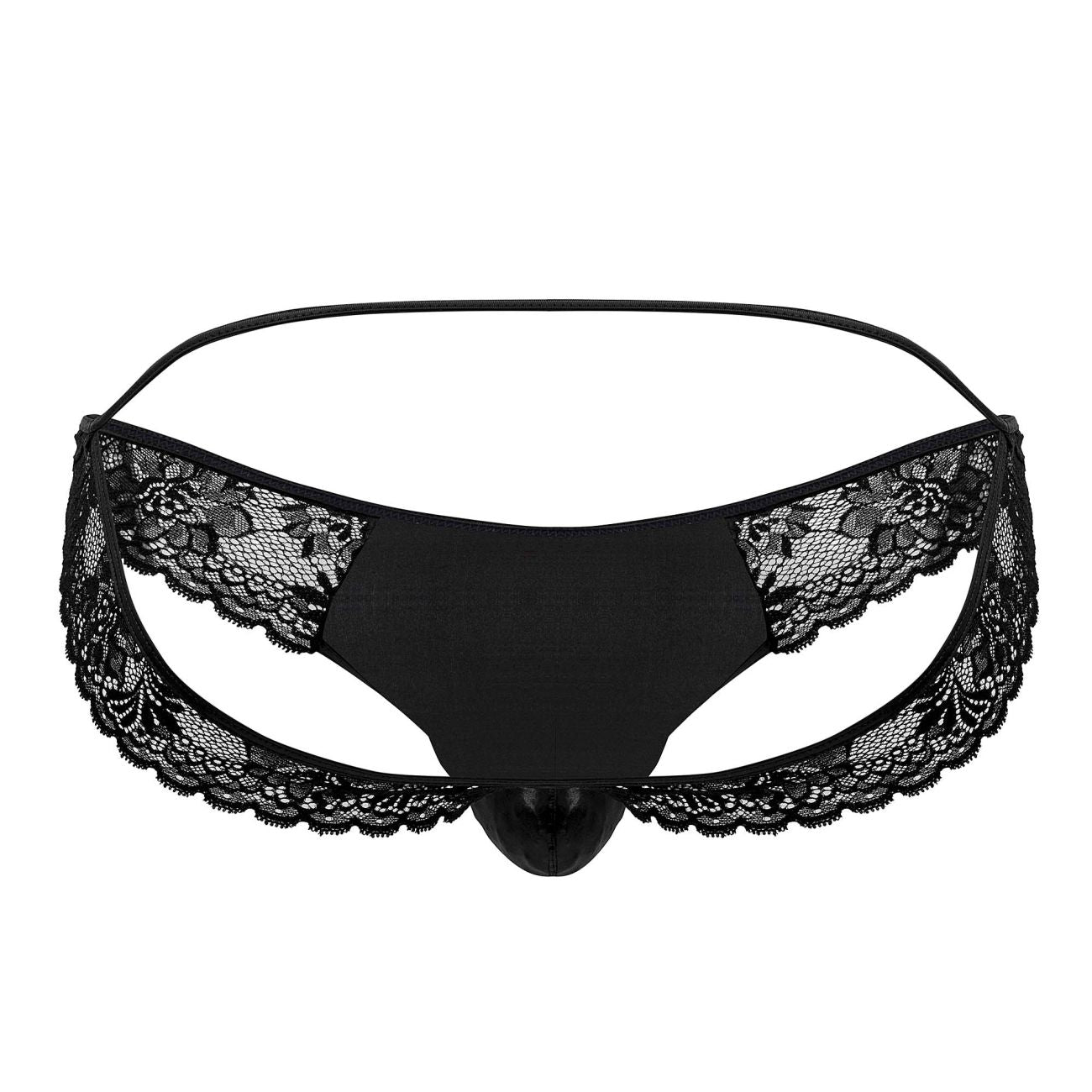 CandyMan 99721 Lace Jockstrap Black