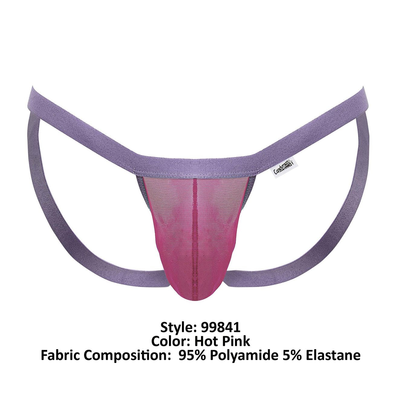 CandyMan 99841 Male Sexy Mesh Thongs Hot Pink