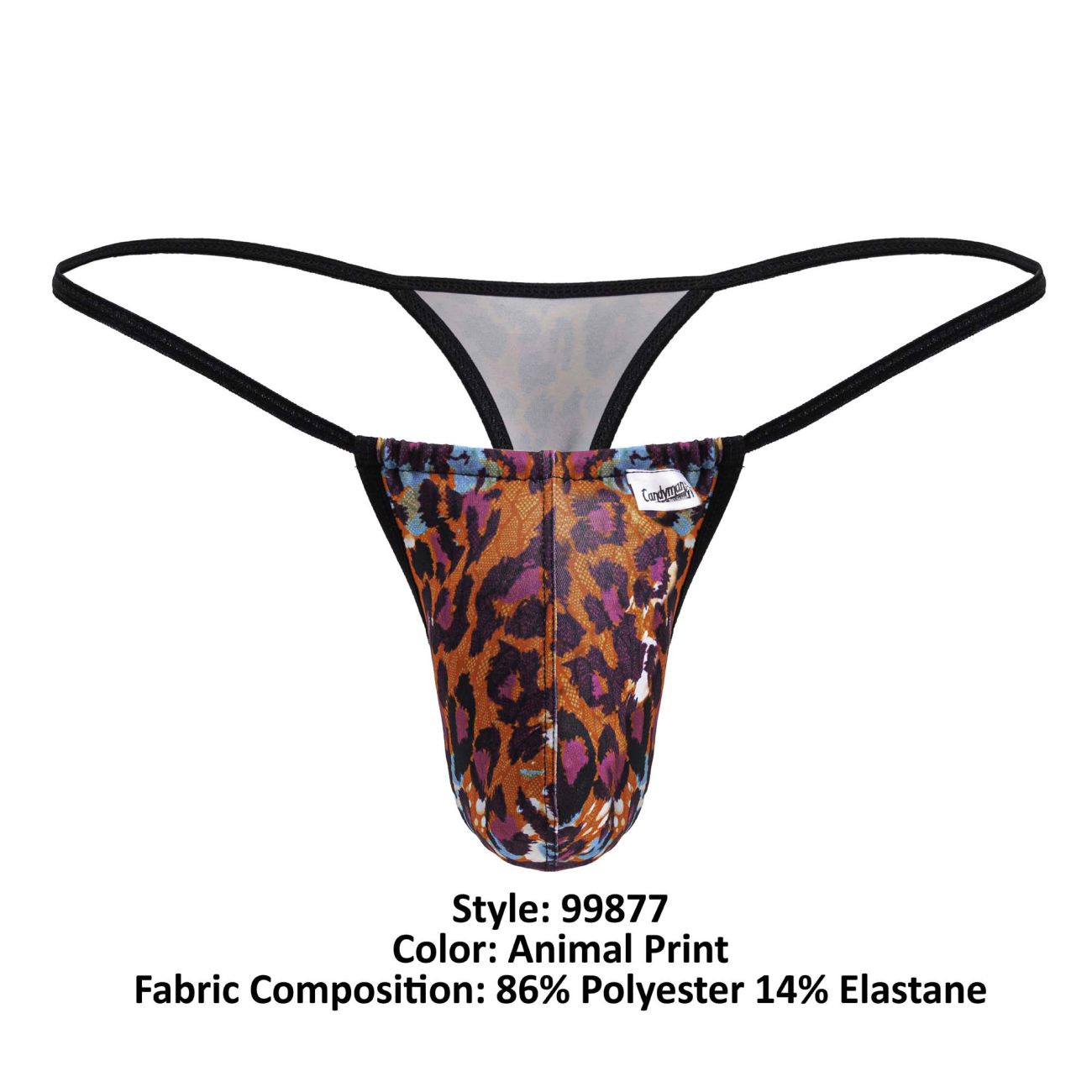 CandyMan 99877 Mens Wild Animal Thongs Animal Print Plus Sizes
