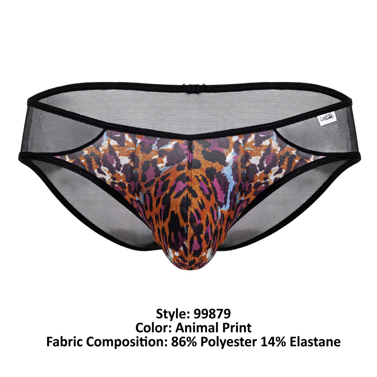 CandyMan 99879 Mens Vibrant Leopard Briefs Animal Print