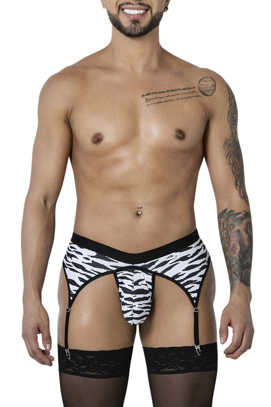 CandyMan 99881 Mens Animal Garter Thong Zebra Plus Sizes