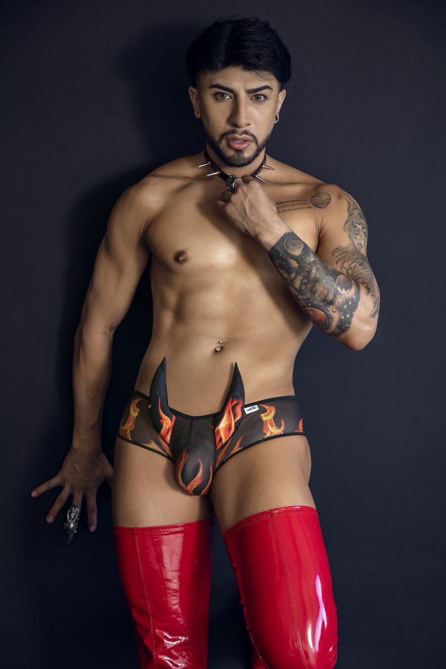 CandyMan 99917 Wicked Mens Devil Costume Trunks Black