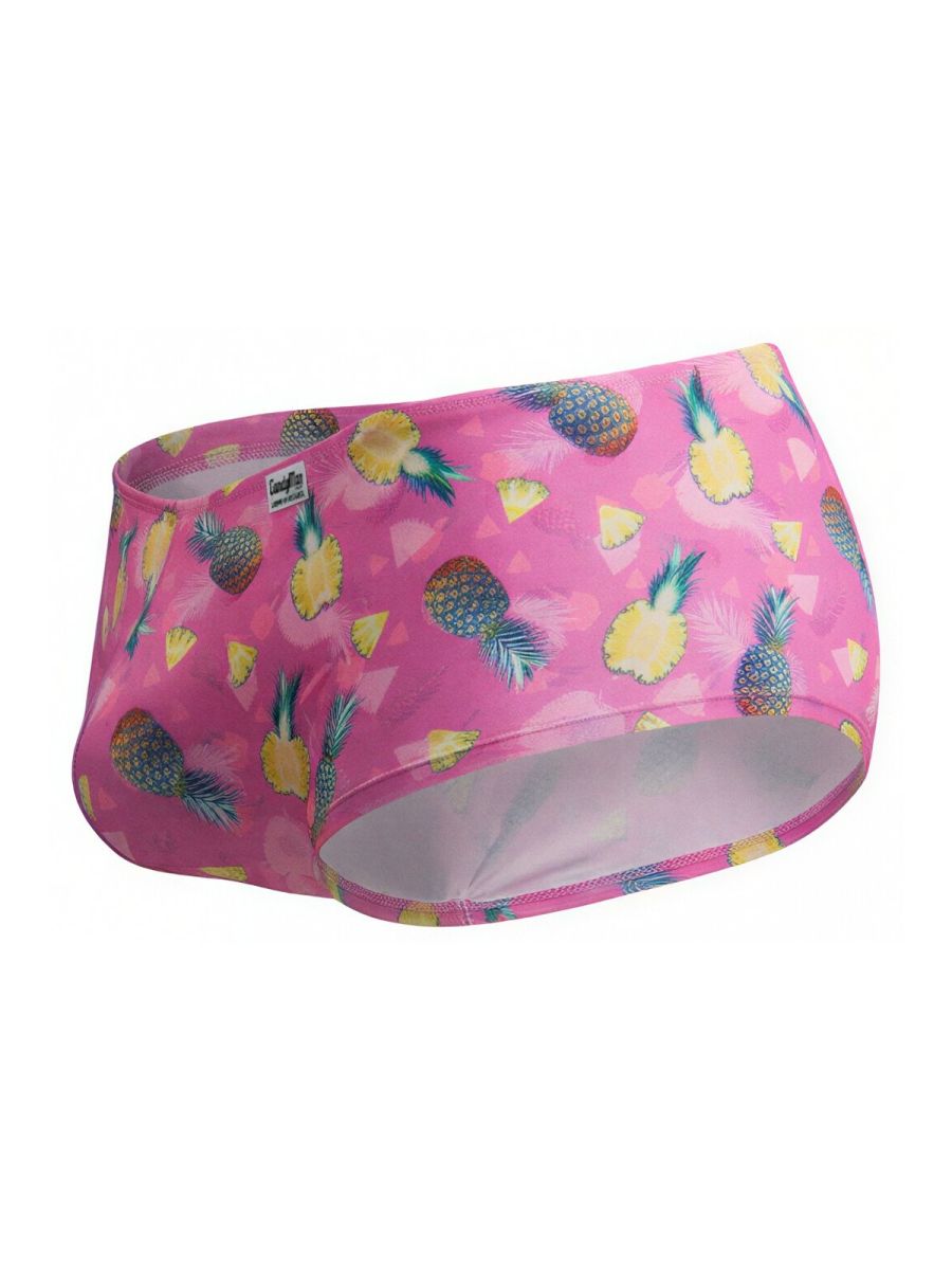 CandyMan 99922 Mens Holiday Low Rise Trunks Boxer Briefs Printed Pink