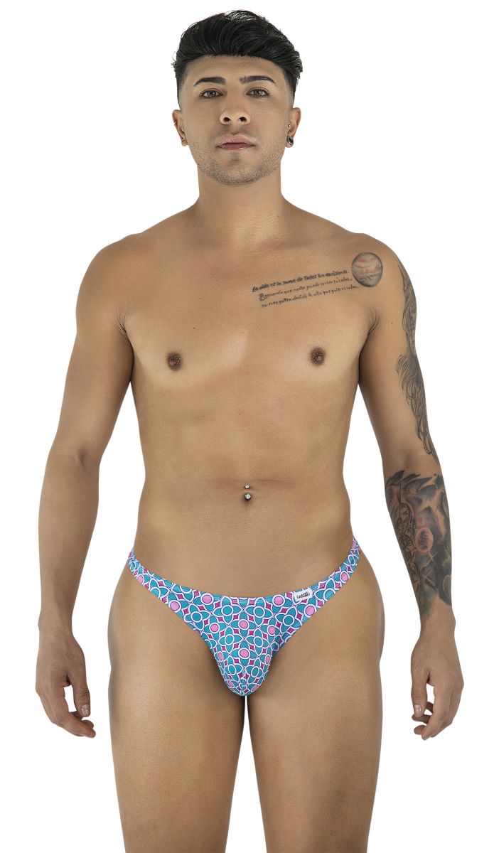 CandyMan 99924 Mens Colourful Modern Vibe Thongs Printed Blue