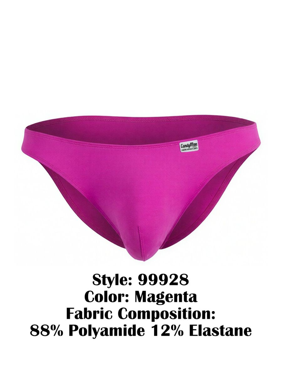 CandyMan 99928 Mens Sleek & Sexy Bikini Underwear Magenta