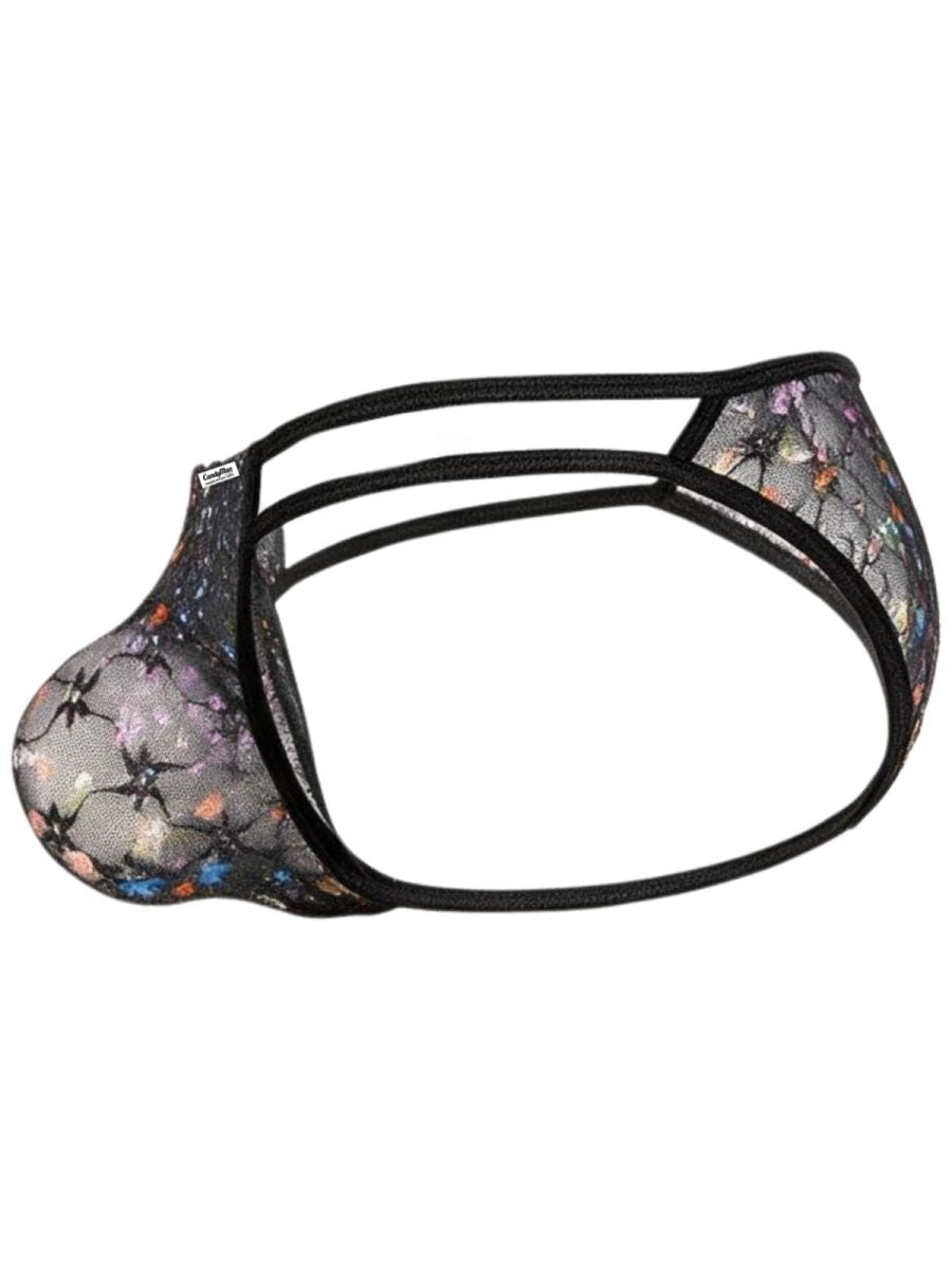 CandyMan 99977 Mens Printed Mesh Unleash Your Bold Style Jockstrap Black