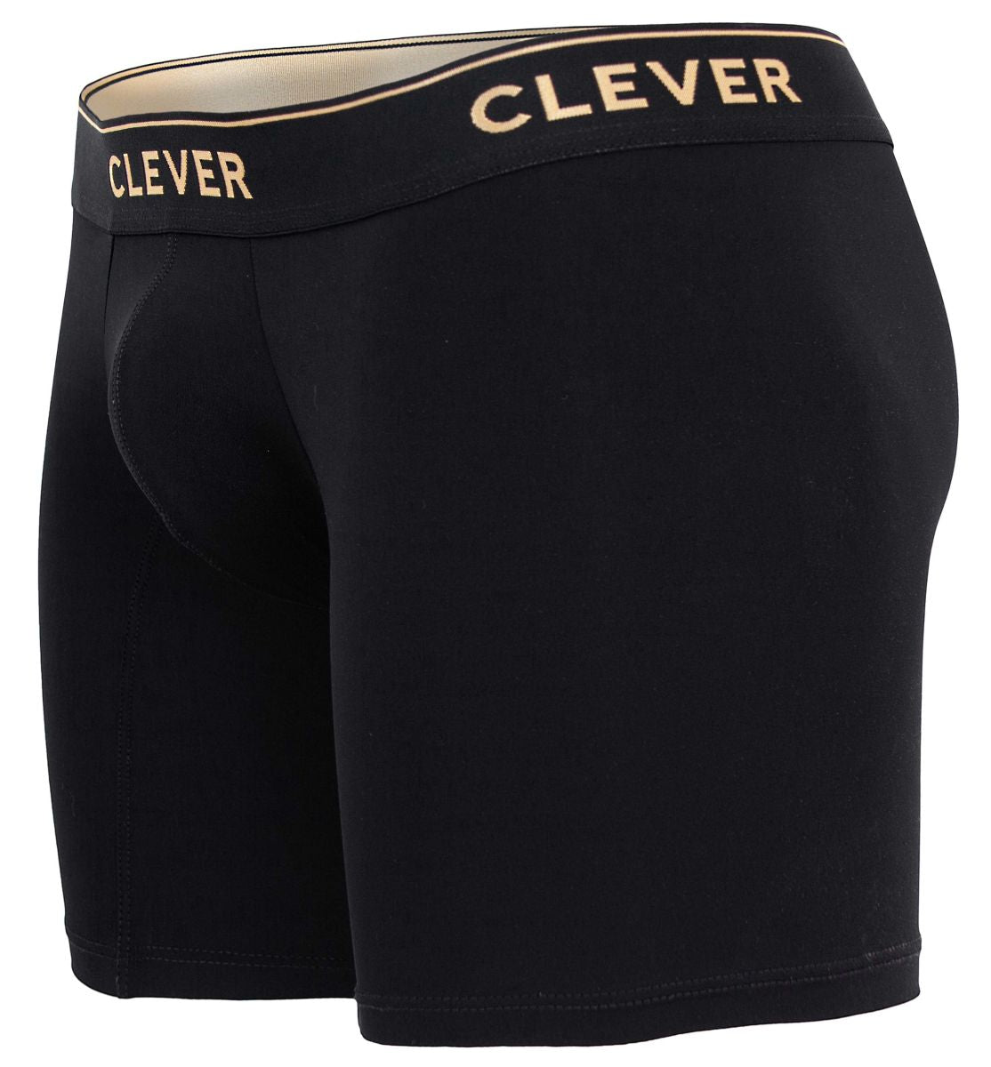 Clever 2027 Valladolid Mens Sleek Long Leg Boxer Briefs Black