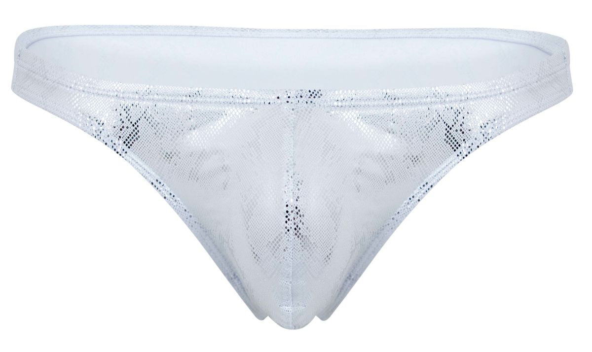 Clever 2063 Mens Diamond Sculpted Fit Thongs Silver