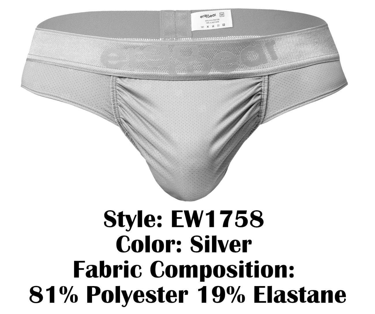 ErgoWear EW1758 FEEL SE Mens Sleek Thongs Silver